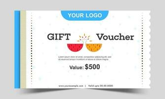 regalo voucher; tagliando o carta design nel bianca colore. vettore