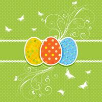Sfondo floreale dell'uovo di Pasqua vettore