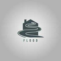 alluvione icona logo vettore