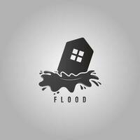 alluvione icona logo vettore