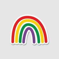 LGBTQ relazionato simbolo nel arcobaleno colori. arcobaleno. manifesto, carta, bandiera e sfondo. vettore illustrazione