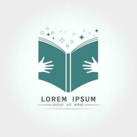 formazione scolastica libro logo vettore design