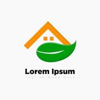 illustrazione vettoriale di logo immobiliare creativo, logo di costruzione, logo di residenza, modello di progettazione di logo di costruzione del tetto