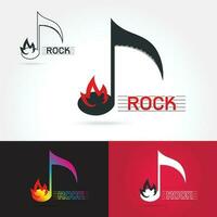 logo per un' musicale roccia gruppo musicale vettore