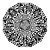 mandala per colorazione prenotare, il giro ornamento, irregolare fiore forma decorazione, orientale vettore, anti fatica terapia modello, tessere yoga vettore logo design elemento. adulto mandala per colorazione pagina inte