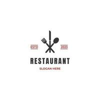 ristorante logo design retrò fricchettone Vintage ▾ vettore