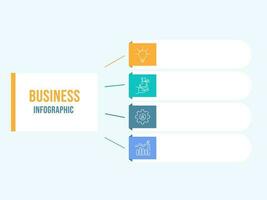 attività commerciale Infografica modello design con quattro colore icona opzioni e copia spazio. vettore