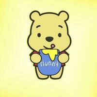 winnie il cacca pose bambino vettore