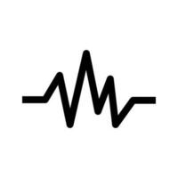 Radio onda vettore icona. monocromatico semplice suono onda illustrazione cartello. segnale simbolo o logo.