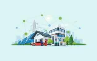 sostenibile rinnovabile energia batteria Conservazione via energia griglia Casa isola sistema vettore