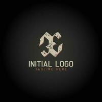 logo di X alfabeto iniziale Gotico stile icona design vettore