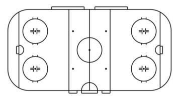 ghiaccio hockey gli sport Tribunale marcature Linee. schema hockey terreno di gioco superiore Visualizza. gli sport terra per attivo ricreazione. vettore