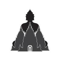tempio logo vettore illustrazione icona design.
