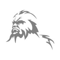 mostro yeti logo icona design vettore