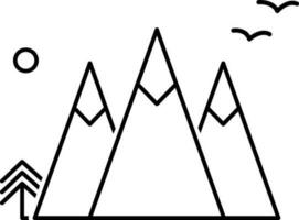 il montagne icona vettore illustrazione