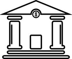 illustrazione vettoriale dell'icona della banca
