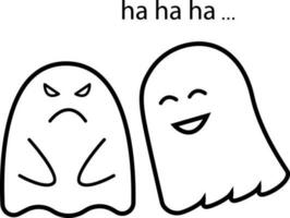 fantasma è ridendo icona vettore illustrazione