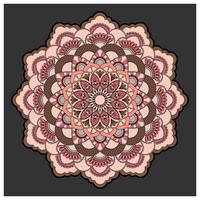 Mandala colorato vintage con ornamento floreale. Stile boho backgr vettore