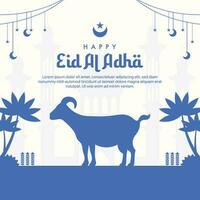 eid al adha mubarak sociale media inviare modello vettore