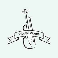 violino viola violino violoncello basso contrabbasso musica strumento silhouette logo design ispirazione vettore