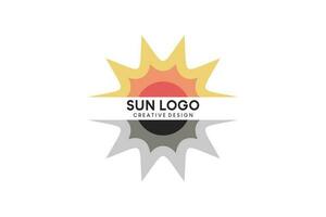 pastello colore Vintage ▾ stile sole logo illustrazione design vettore