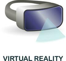 virtuale la realtà icona. 3d illustrazione a partire dal futuro tecnologia collezione. creativo virtuale la realtà 3d icona per ragnatela disegno, modelli, infografica e Di Più vettore