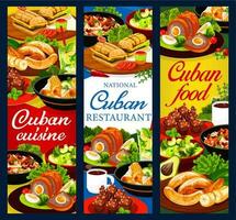 cubano cucina ristorante vettore verticale banner