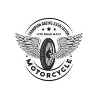 motociclo da corsa sport associazione Vintage ▾ icona vettore