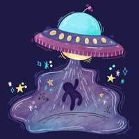 Simpatico rapimento di UFO vettore