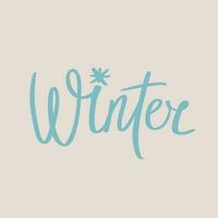 vettore Natale e nuovo anno carta con inverno lettering