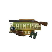 a caccia club, cacciatore fucile pistole e attrezzatura icona vettore