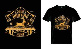 cervo a caccia è un' popolare caccia maglietta design vettore