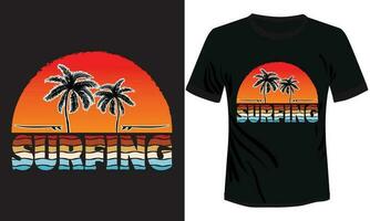 fare surf maglietta design vettore illustrazione