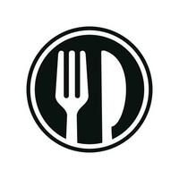 forchetta e coltello, mangiare, ristorante, cibo icona isolato su bianca sfondo vettore