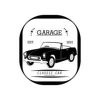 classico auto silhouette Vintage ▾ logo vettore