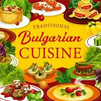 bulgaro cucina carne verdura cibo e dolci vettore