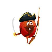 lychee frutta pirata pirata corsaro emoticon vettore