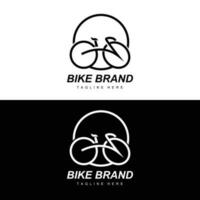 bicicletta logo, veicolo vettore, bicicletta silhouette icona, semplice design ispirazione vettore