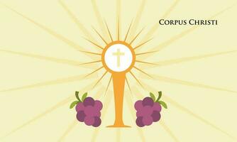 corpus cristo cattolico religioso vacanza vettore