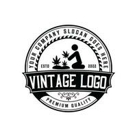 retrò Vintage ▾ logo e distintivo design vettore