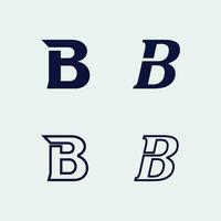 B font icona e lettera B logo vettore. B logo simbolo icona design modello. vettore