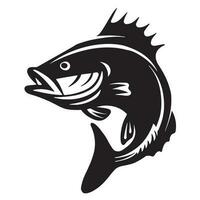 basso pesce icona isolato su bianca sfondo. logo design elemento, etichetta, emblema, marchio, marca marchio vettore illustrazione