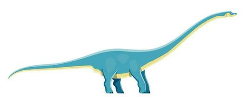 cartone animato dinosauro carattere, mamenchisauro dino vettore