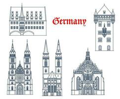 Germania, norimberga viaggio punti di riferimento, vettore