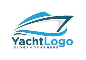 yacht logo design vettore illustrazione