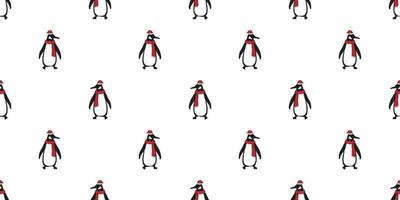 pinguino senza soluzione di continuità modello vettore Natale Santa Claus cappello natale orso polare salmone cartone animato sciarpa isolato piastrella sfondo illustrazione sfondo