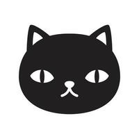 gatto vettore icona gattino cartone animato personaggio logo viso testa nero calicò illustrazione clip arte grafico