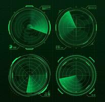 hud militare radar, sonar Schermo schermo interfaccia vettore