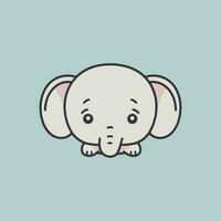Questo carino kawaii elefante illustrazione è Perfetto per qualunque progetto quello esigenze un adorabile tocco. vettore
