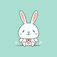 carino kawaii coniglio coniglietto cartone animato Pasqua cutevector illustrazione vettore